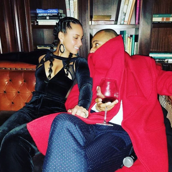 Alicia Keys et son mari Swizz Beatz. Avril 2020.