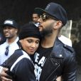 Alicia Keys et son mari Swizz Beatz manifestent pour la libération des jeunes filles nigériannes, enlevées par Boko Haram, devant le consulat du Niger à New York. Le 14 octobre 2014