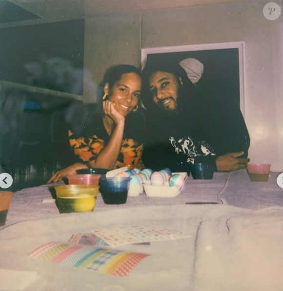 Alicia Keys et son mari Swizz Beatz. Avril 2020.