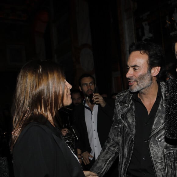 Carine Roitfeld, Anthony Delon et sa compagne Sveva Alviti - Soirée CR x Redemption à l'hôtel Crillon à Paris le 28 février 2020. © Veeren Ramsamy - Christophe Clovis / Bestimage