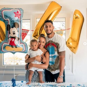 Tony Yoka et Estelle Mossely fêtent le premier anniversaire de leur fils Ali le 8 août 2018.