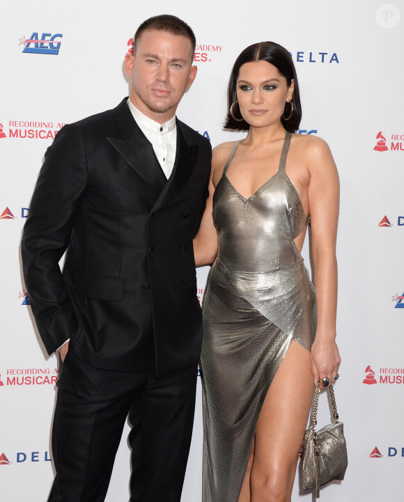 Channing Tatum et sa compagne Jessie J au "MusiCares Person of the Year Award" en l'honneur du groupe Aerosmith au Convention Center à Los Angeles, le 24 janvier 2020.