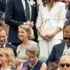 John Vosler et Emma Watson (habillée en Ralph Lauren) - Les célébrités dans les tribunes lors du tournoi de Wimbledon "The Championships" à Londres, le 14 juillet 2018