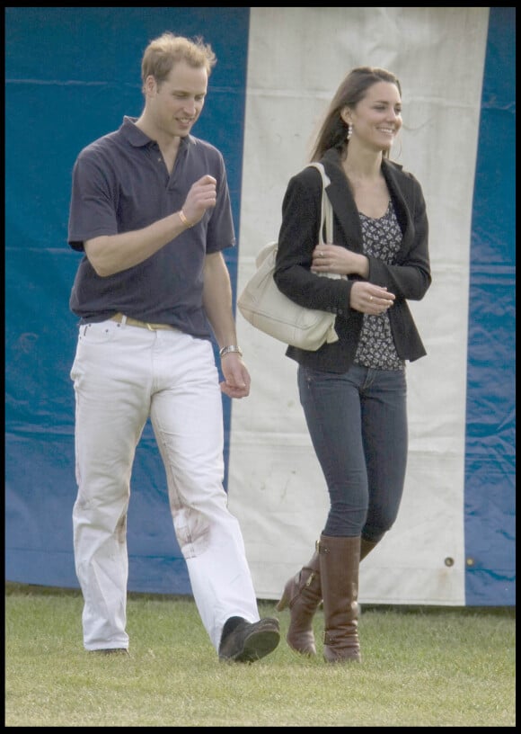 Kate Middleton et le prince William lors d'un match de polo à Ascot, en 2009.