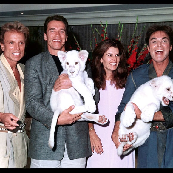 Siegfried & Roy avec Arnold Schwarzenegger et sa femme Maria Shriver.