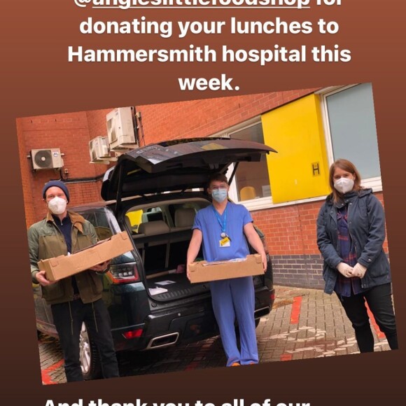Eugenie d'York et son mari Jack Brooksbank en Story Instagram, le 28 avril 2020.