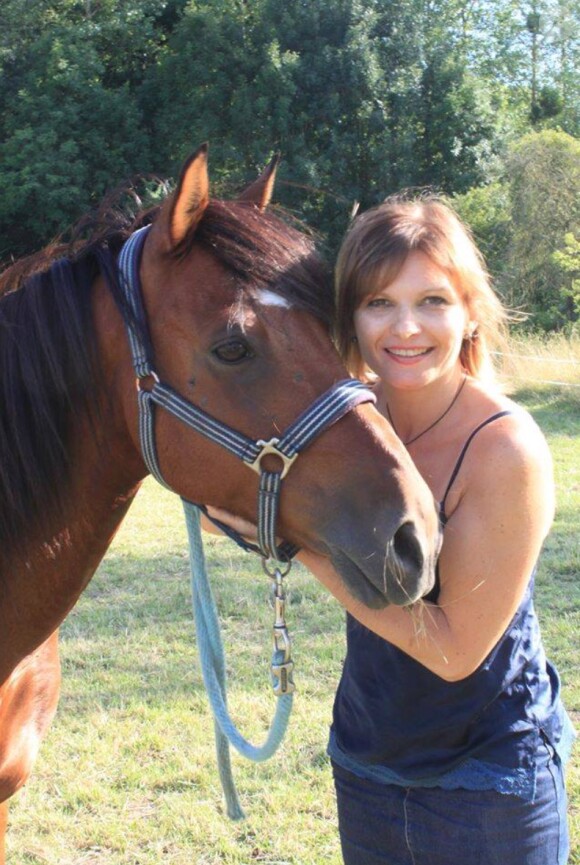 Caroline et son cheval Jerk. Eté 2013.