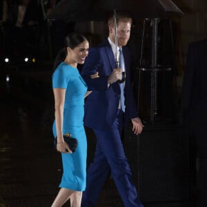 Le prince Harry, duc de Sussex, et Meghan Markle, duchesse de Sussex à la cérémonie des Endeavour Fund Awards au Mansion House à Londres, Royaume Uni, le 5 mars 2020.