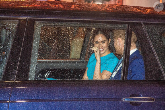 Le prince Harry, duc de Sussex, et Meghan Markle, duchesse de Sussex à la cérémonie des Endeavour Fund Awards au Mansion House à Londres, Royaume Uni, le 5 mars 2020.