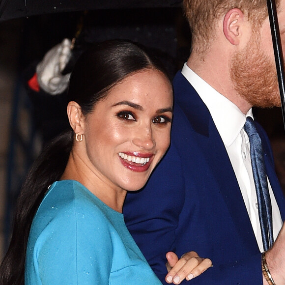 Le prince Harry, duc de Sussex, et Meghan Markle, duchesse de Sussex à la cérémonie des Endeavour Fund Awards au Mansion House à Londres, Royaume Uni, le 5 mars 2020.