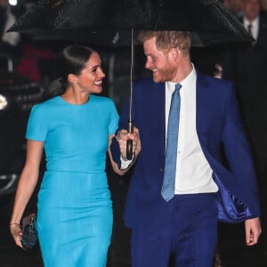 Le prince Harry, duc de Sussex, et Meghan Markle, duchesse de Sussex à la cérémonie des Endeavour Fund Awards au Mansion House à Londres, Royaume Uni, le 5 mars 2020.