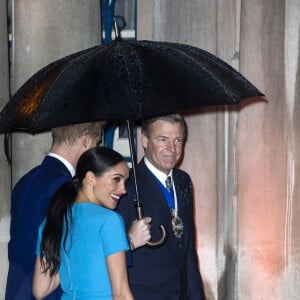 Le prince Harry, duc de Sussex, et Meghan Markle, duchesse de Sussex à la cérémonie des Endeavour Fund Awards au Mansion House à Londres, Royaume Uni, le 5 mars 2020.