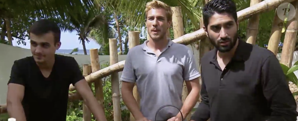 Sam, Pholie, et Ahmad dans "Koh-Lanta, l'île des héros", vendredi 8 mai 2020 sur TF1.