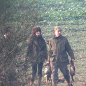 Le prince William et Kate Middleton lors d'une partie de chasse à Windsor en 2007.