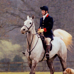 Le prince Charles en pleine partie de chasse dans le Gloucestershire, en 1995.