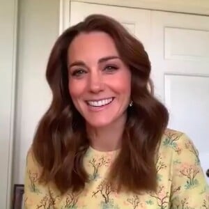 Kate Middleton lors de son appel vidéo avec l'émission de télé "This Morning", le 7 mai 2020.