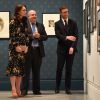 Catherine (Kate) Middleton, duchesse de Cambridge (enceinte), visite la "National Portrait Gallery" à Londres, le 28 février 2018.