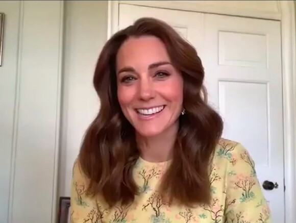 Kate Middleton lors de son appel vidéo avec l'émission de télé "This Morning", le 7 mai 2020.