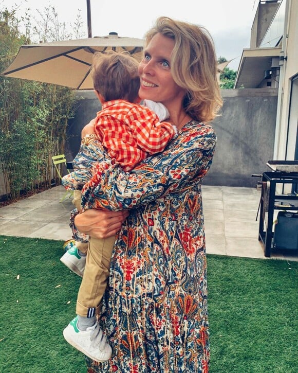 Sylvie Tellier avec son fils Roméo, le 17 mai 2020, sur Instagram