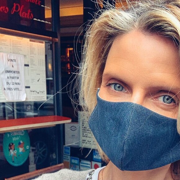 Sylvie Tellier avec un masque sur Instagram, le 12 mai 2020, à Paris