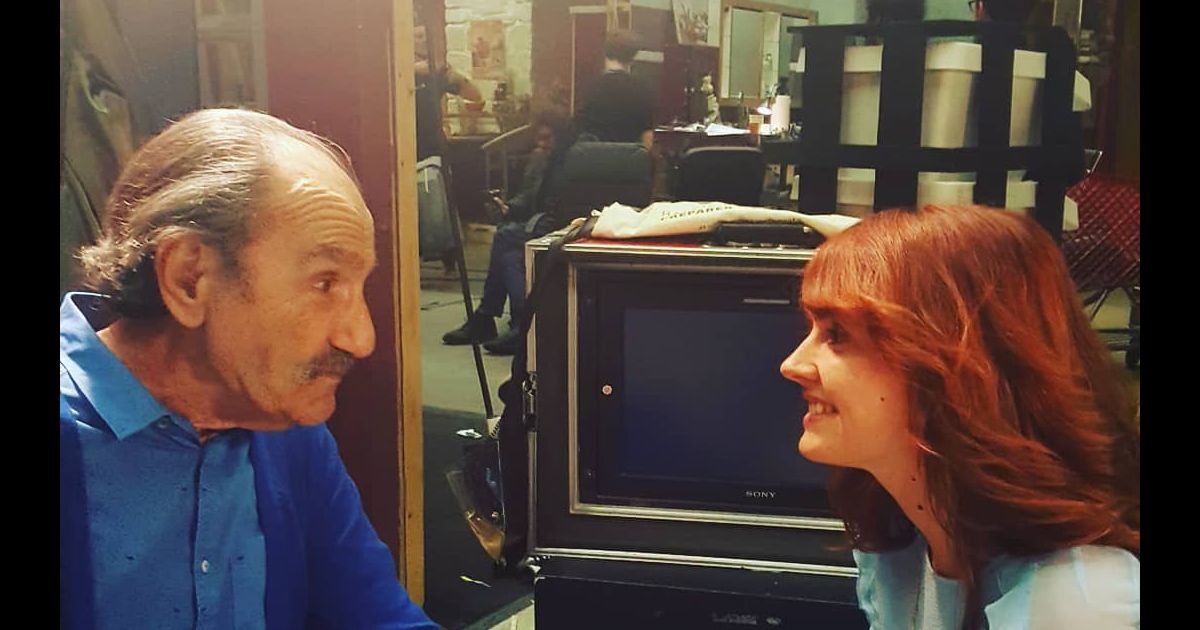 Films Et Séries Tv Avec Gérard Hernandez Justine Le Pottier et Gérard Hernandez sur le tournage de Scènes de