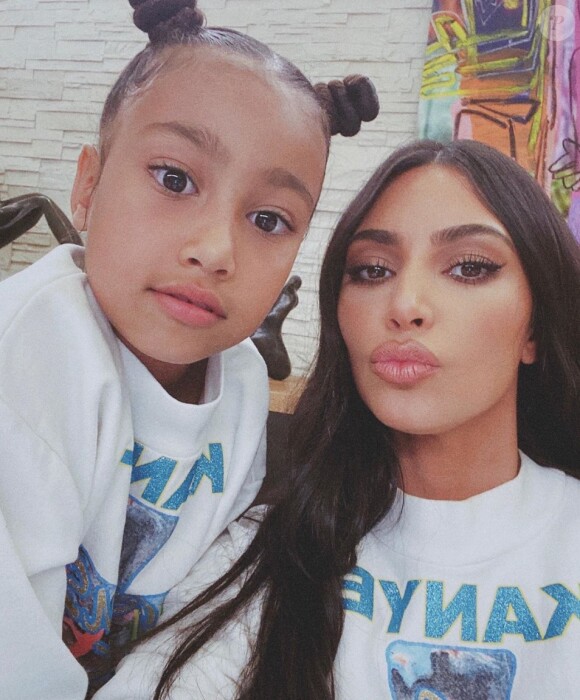 Kim Kardashian et sa fille North sur Instagram. Le 26 avril 2020.