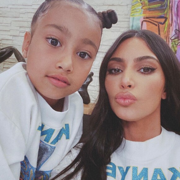 Kim Kardashian et sa fille North sur Instagram. Le 26 avril 2020.