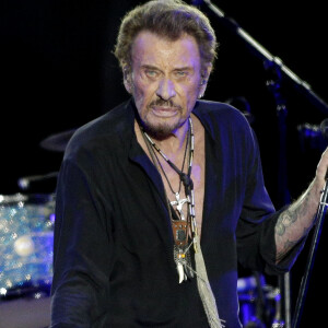 Exclusif - Johnny Hallyday en concert au Vélodrome à Arcachon, où 8500 personnes sont venues l'acclamer. Le 19 juillet 2016 © Patrick Bernard-Thibaud Moritz / Bestimage