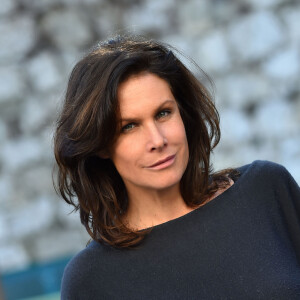 Astrid Veillon participe à la campagne "Lecture pour tous" au collège Ségurane à Nice le 6 février 2017. © Bruno Bebert / Bestimage