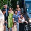 Exclusif - Nadia Parkes (en robe lilas) arrive à l'hôtel Crillon-le-Brave pour la réception pré-mariage de Joe Jonas et Sophie Turner. Le 27 juin 2019.