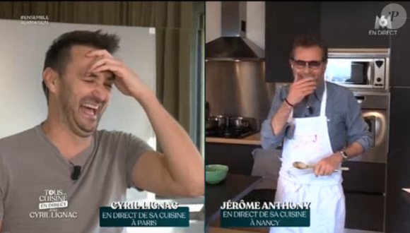 Cyril Lignac et Jérôme Anthony en live sur M6 pour cuisiner - 31 mars 2020, M6
