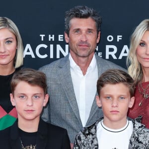 Patrick Dempsey, Tallula Dempsey, Darby Dempsey, Sullivan Dempsey, Jillian Fink - Les célébrités assistent à la première de "The Art of racing in the rain" à Los Angeles, le 1er août 2019.