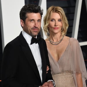 Patrick Dempsey et sa femme Jillian Fink - Vanity Fair Oscar viewing party 2017 au Wallis Annenberg Center for the Performing Arts à Beverly Hills, le 26 février 2017. © Chris Delmas/Bestimage