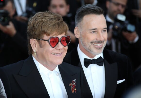 Elton John et son mari David Furnish à la première de "Rocketman" lors du 72e Festival International du Film de Cannes, le 16 mai 2019. © Denis Guignebourg/Bestimage