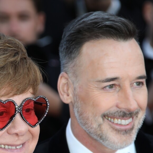 Elton John et son mari David Furnish à la première de "Rocketman" lors du 72e Festival International du Film de Cannes, le 16 mai 2019. © Denis Guignebourg/Bestimage