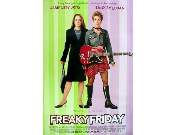 Lindsay Lohan et Jamie Lee Curtis à l'affiche du film "Freaky Friday", avec l'adorable Ryan Malgarini. 2003.