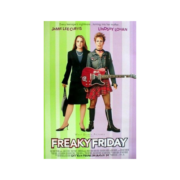 Lindsay Lohan et Jamie Lee Curtis à l'affiche du film "Freaky Friday", avec l'adorable Ryan Malgarini. 2003.
