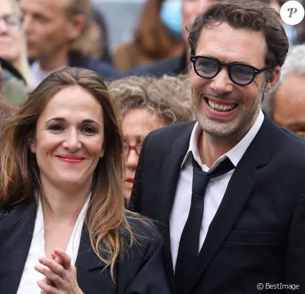 Victoria Bedos, Nicolas Bedos - Sorties - Hommage à Guy Bedos en l'église de Saint-Germain-des-Prés à Paris le 4 juin 2020.