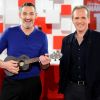 Exclusif - Les Bodin's (Vincent Dubois et Jean-Christian Fraiscinet) étaient les invités de Michel Drucker dans l'émission Vivement Dimanche enregistrée - sans public en raison de l'épidémie de coronavirus - au studio Gabriel le 13 mai 2020 et diffusée le 7 juin. © Guillaume Gaffiot / Bestimage