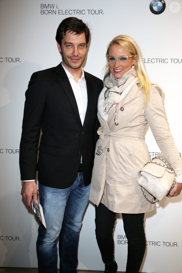 Elodie Gossuin et son mari Bertrand Lacherie - BMW i Tour a Paris le 3 avril 2013.