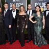 Tom Hanks en famille avec sa femme Rita Wilson (au centre) et ses enfants Colin, Chet, Elizabeth et Truman lors de la 77e cérémonie des Golden Globes le 5 janvier 2020 à Los Angeles.