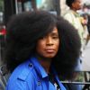 Assa Traoré à la conférence de presse " Justice pour Adama " à Paris, le 9 juin 2020. Le jeune homme est décédé lors de son interpellation par les gendarmes en juillet 2016 à Beaumont-sur-Oise (Val-d'Oise).