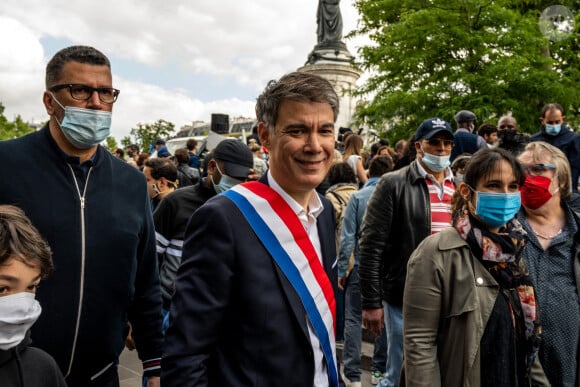 Olivier Faure lors d'une manifestation contre le racisme et les violences policières place de la République à Paris le 9 juin 2020