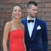 Camille et son mari Morgan Schneiderlin - Mariage de Matteo Darmian et Francesca Cormanni à Rescaldina, Italie.