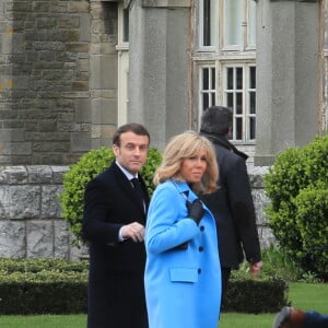 Le président de la république Emmanuel Macron et la Première Dame Brigitte Macron vont voter à la mairie du Touquet pour le premier tour des élections municipales - Le 15 Mars 2020 © Tiziano da Silva / Bestimage