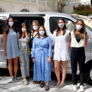 Exclusif - L'association monégasque Be Safe, dont la présidente est Camille Gottlieb, a reçu un mini-bus de la part de la mairie de Monaco, le 18 juin 2020. © Bruno Bebert / Bestimage