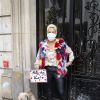 Exclusif - Hermine de Clermont-Tonnerre sort sa chienne "Madame" pendant le confinement lors de l'épidémie de coronavirus (COVID-19) à Paris le 29 avril 2020. © Jack Tribeca / Bestimage No web en Suisse / Belgique