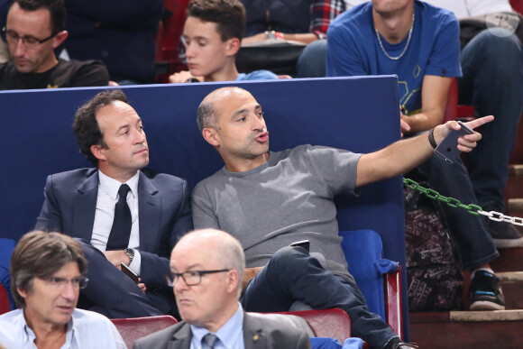Thomas Fabius lors des 1/8 de finales opposant Andy Murray et Grigor Dimitrov du tournoi de tennis BNP Paribas Masters 2014 au palais omnisports de Paris-Bercy, à Paris, le 30 octobre 2014.