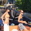 Bella Hadid, Hailey Baldwin à bord du bateau "The Groot" de D. Grutman à Miami, le 29 avril 2018.