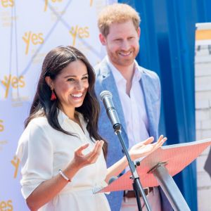 Le prince Harry, duc de Sussex, et Meghan Markle, duchesse de Sussex, visite l'association "Yes" (Youth Employment Service) qui oeuvre pour résoudre le problème du chômage des jeunes en Afrique du Sud. Johannesburg, le 2 octobre 2019.